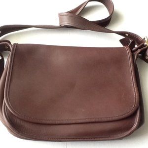 Vintage Coach Brown 9951 Patricia flap crossbody